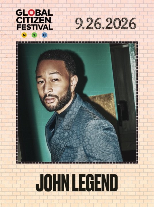 John Legend — Global Citizen Festival 2026 公式アーティストカード