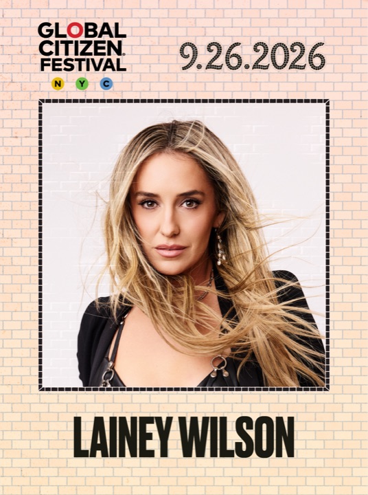 Lainey Wilson — Global Citizen Festival 2026 公式アーティストカード