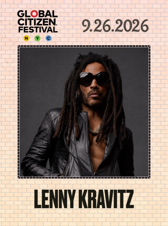 Lenny Kravitz — Global Citizen Festival 2026 公式アーティストカード