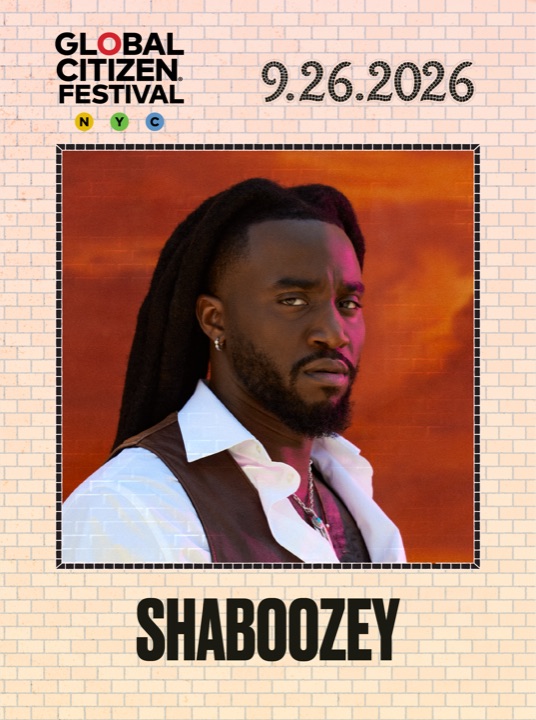 Shaboozey — Global Citizen Festival 2026 公式アーティストカード