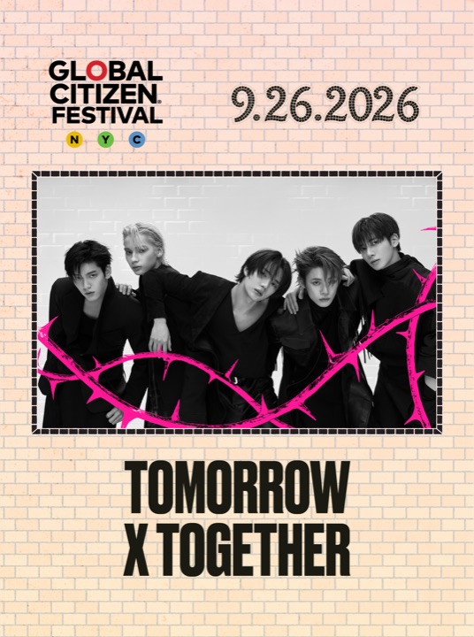 TOMORROW X TOGETHER — Global Citizen Festival 2026 公式アーティストカード